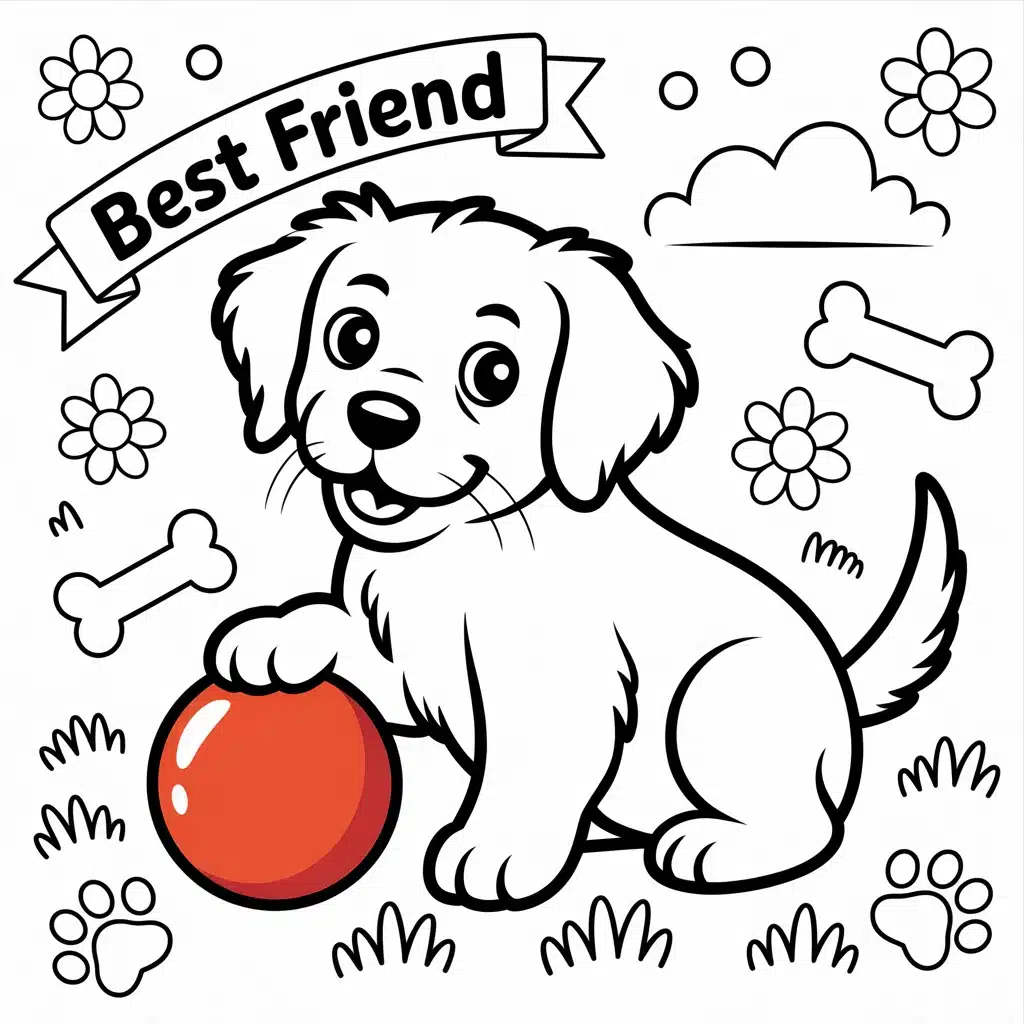 Dog Coloring Pages (Free PDF Printables)